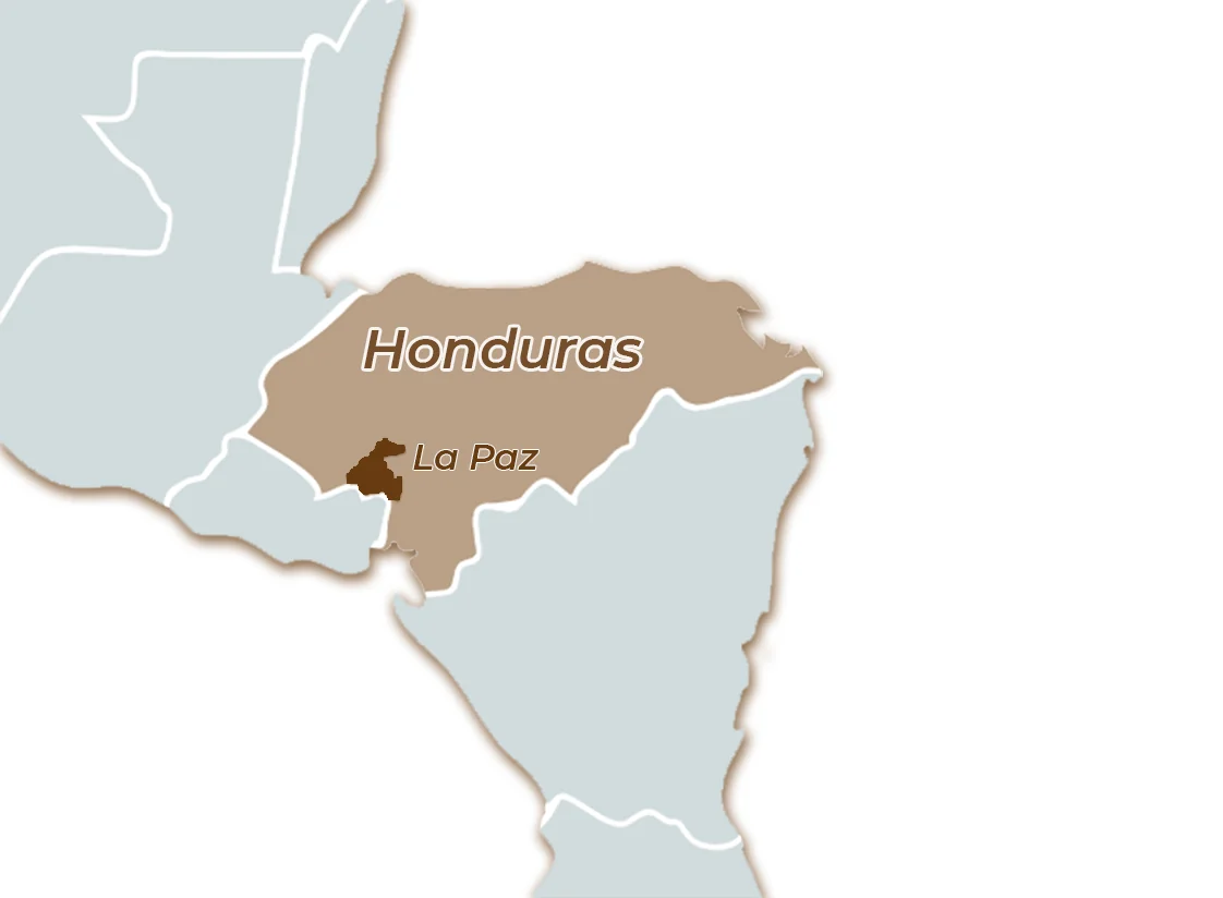 mapa honduras, la paz